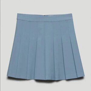 Aritzia Sunday Best Olive Micro Skirt Pleated in Light Blue Size 4